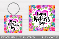 Mother's Day Keychain Design. Mama Keychain Sublimation Product Image 1