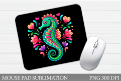 Seahorse Mouse Pad Design. Sea Mouse Pad Sublimation Product Image 1