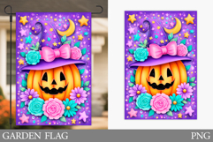 Halloween Pumpkin Garden Flag. Halloween Sublimation Product Image 1