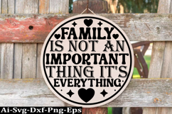Family round sign design, Family SVG Quotes SVG Product Image 1