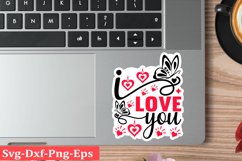 Valentine sticker SVG Design Valentine Love Sticker Svg Product Image 1