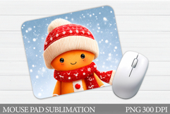 Cute Gingerbread Mouse Pad. Christmas Mouse Pad Design Product Image 1
