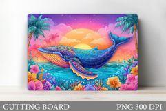 Whale Cutting Board Design. Sea Cutting Board Sublimation Product Image 1
