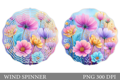 Flowers Wind Spinner Design. Wildflowers Wind Spinner Product Image 1