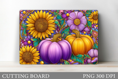Fall Pumpkin Cutting Board. Fall Kitchen Cutting Board Product Image 1