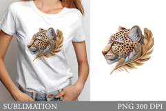 Leopard Sublimation. Leopard T-Shirt Design Product Image 1