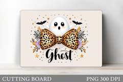 Ghost Cutting Board Sublimation. Halloween Cutting Board Product Image 1