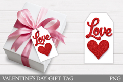 Valentines Day Gift Tag Printable. Valentines Heart Gift Tag Product Image 1