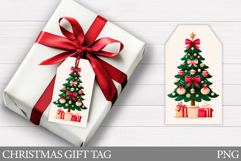 Christmas Gift Tag Design. Christmas Tree Gift Tag Printable Product Image 1