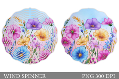 Flowers Wind Spinner Design. Wildflowers Wind Spinner Product Image 1