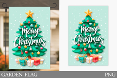 Christmas Tree Garden Flag. Merry Christmas Garden Flag Product Image 1
