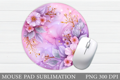 Flowers Mouse Pad Sublimation. Floral Mouse Pad Design Product Image 1