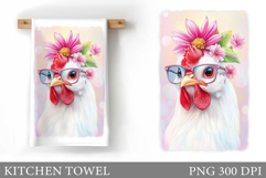 Chicken Kitchen Towel Design. Chicken Sublimation Product Image 1
