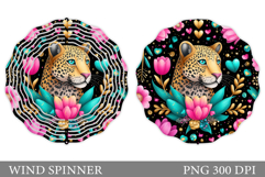 Leopard Wind Spinner Design. Leopard Sublimation Product Image 1