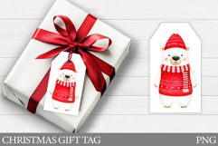 Polar Bear Gift Tag Design. Christmas Gift Tag Printable Product Image 1