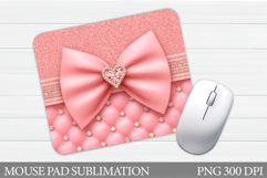 Bow Mouse Pad Design. Bow Sublimation Product Image 1
