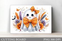 Cute Halloween Cutting Board. Cute Ghost Cutting Board Product Image 1