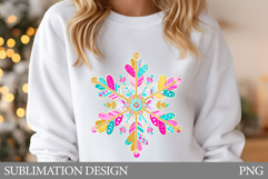 Snowflake T-Shirt Design. Snowflake Sublimation Product Image 1