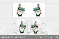 St Patrick Gnome Mug Design. St Patrick Mug Sublimation Product Image 1
