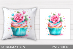 Cupcake Sublimation. Cupcake Pillow Design Product Image 1