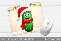 Christmas Pickle Mouse Pad. Christmas Mouse Pad Sublimation Product Image 1