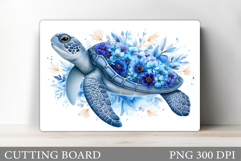 Sea Turtle Cutting Board. Sea Turtle Sublimation Product Image 1