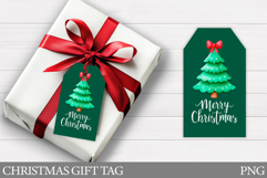 Christmas Gift Tag Printable. Christmas Tree Gift Tag Design Product Image 1