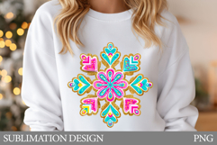Snowflake T-Shirt Design. Snowflake Sublimation Product Image 1