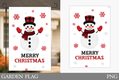 Snowman Garden Flag. Christmas Garden Flag Sublimation Product Image 1