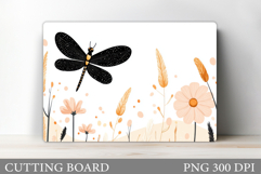Dragonfly Cutting Board Design. Dragonfly Sublimation Product Image 1