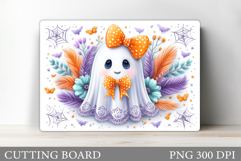 Cute Halloween Cutting Board. Cute Ghost Cutting Board Product Image 1
