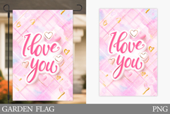 Valentines Love Garden Flag. Valentine Garden Flag Design Product Image 1