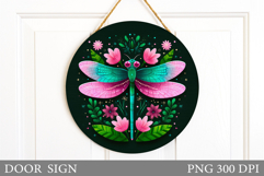 Dragonfly Door Sign Sublimation. Dragonfly Sublimation Product Image 1