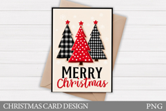 Christmas Card Printable. Christmas Tree Card Design Product Image 1
