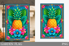 Pineapple Garden Flag Design. Summer Garden Flag Sublimation Product Image 1