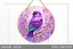 Bird Door Sign Design. Summer Door Sign Sublimation Product Image 1