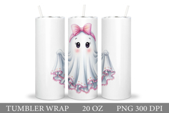 Ghost Tumbler Design. Cute Halloween Tumbler Sublimation Product Image 1