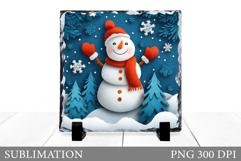Cute Snowman Sublimation. Snowman Slate Design Product Image 1