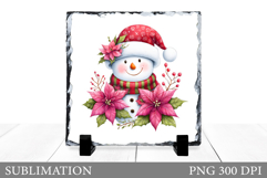 Snowman Slate Design. Cute Snowman Sublimation Product Image 1