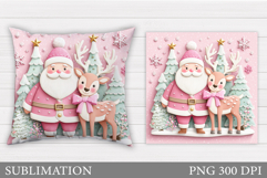 Santa Claus Pillow Design. Christmas Pillow Sublimation Product Image 1