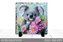 Cute Koala Sublimation. Koala Slate Sublimation Product Image 1
