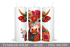 Cow Tumbler Design. Cow Tumbler Sublimation Product Image 1
