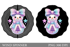 Cute Snowman Wind Spinner. Christmas Wind Spinner Design Product Image 1
