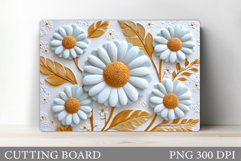 Daisy Flowers Cutting Board. Flowers Kitchen Cutting Design Product Image 1