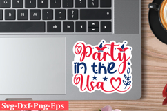 4th of July Sticker Svg Design, Patriotics Quotes Svg, Product Image 1