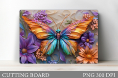 Butterfly Cutting Board Design. Butterfly Sublimation Product Image 1