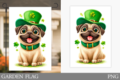 St Patrick Dog Garden Flag. St Patrick Garden Flag Design Product Image 1