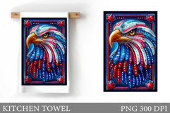Eagle Kitchen Towel Design. Eagle Sublimation Product Image 1