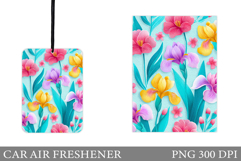 Floral Car Air Freshener. Flowers Car Air Freshener Design Product Image 1