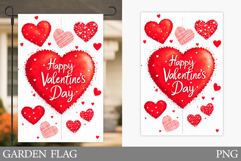 Valentine Garden Flag Design. Valentines Heart Garden Flag Product Image 1